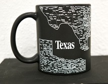 BLK TX MAP MUG